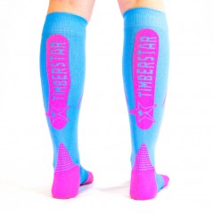 Ciorapi Timberstar cu Compresie pentru Sport, Unisex, Bubble Gum Pink & Blue