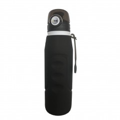 Sticla pliabila de 1L riva PURA Outdoor neagra cu filtru inlocuibil