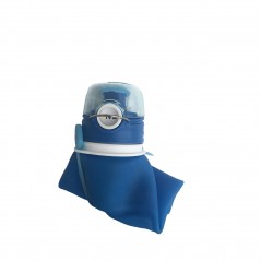 Sticla pliabila de 1L riva PURA Outdoor albastra cu filtru inlocuibil