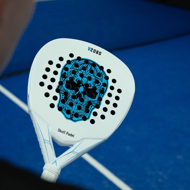 Rachetă Padel V2080 White Blue 12K | Timberstar Sport