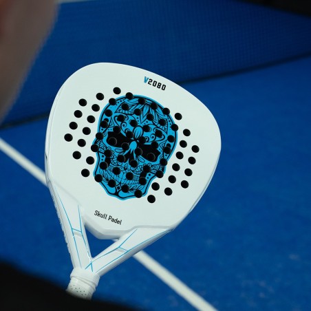 Rachetă Padel V2080 White Blue 12K | Timberstar Sport